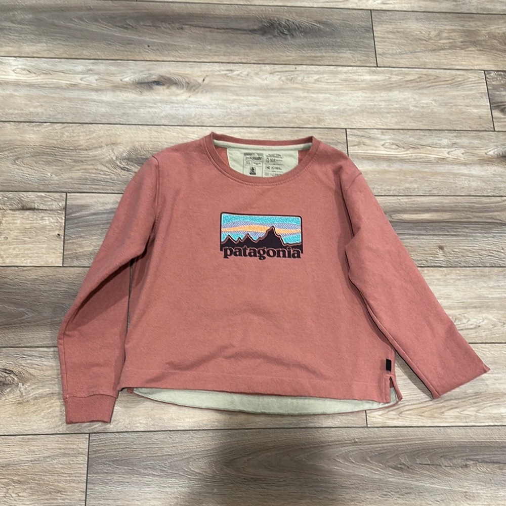 Patagonia Women's Dusty Rose Logo Crew Sweatshirt